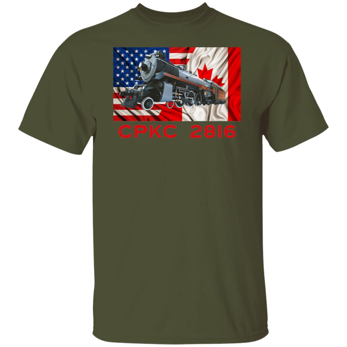 CPKC 2816 USA/Canada Flag Heavyweight Classic T-Shirt