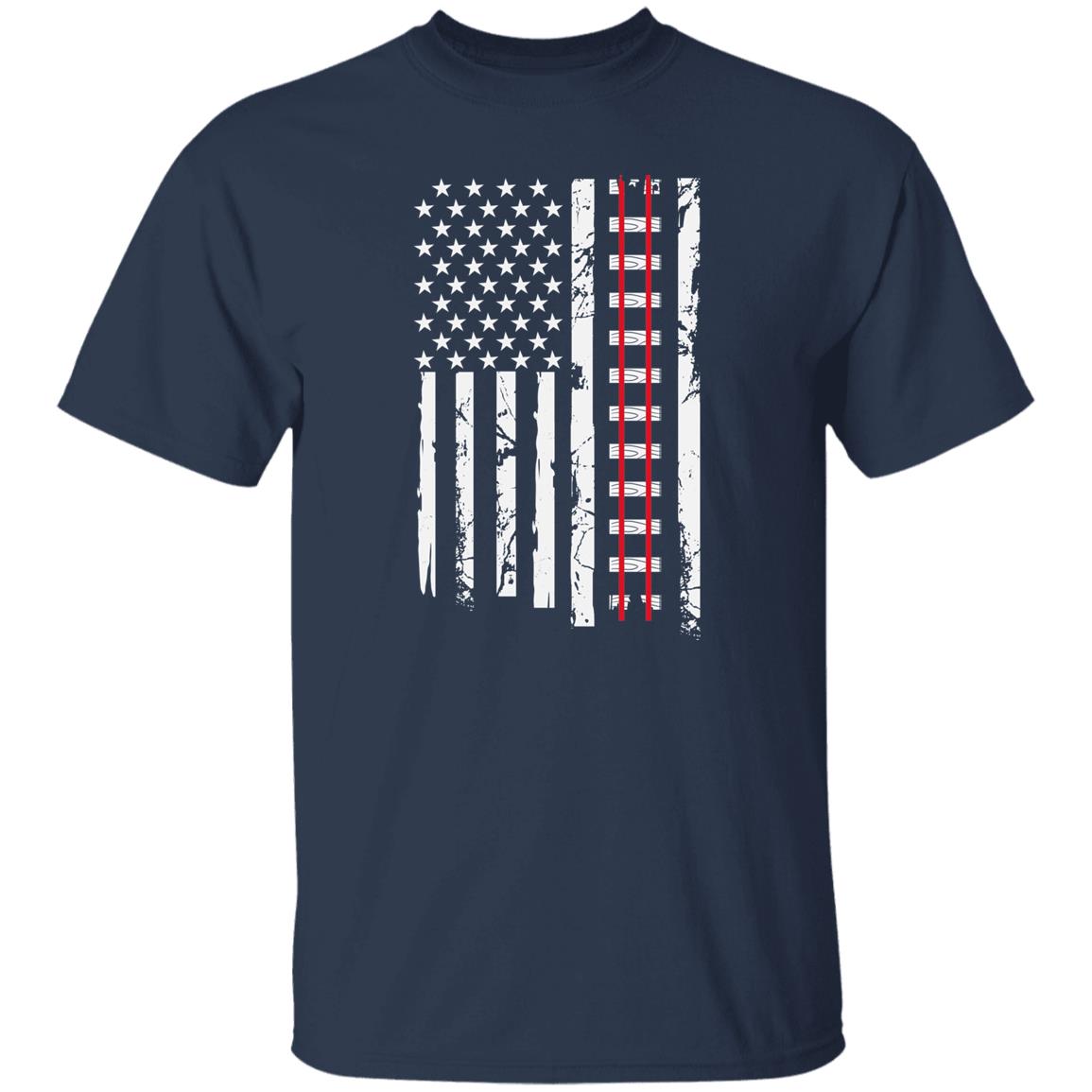 Train American Flag Heavyweight Classic T-Shirt