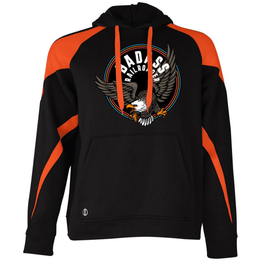 Badass Railroader Athletic Colorblock Fleece Hoodie