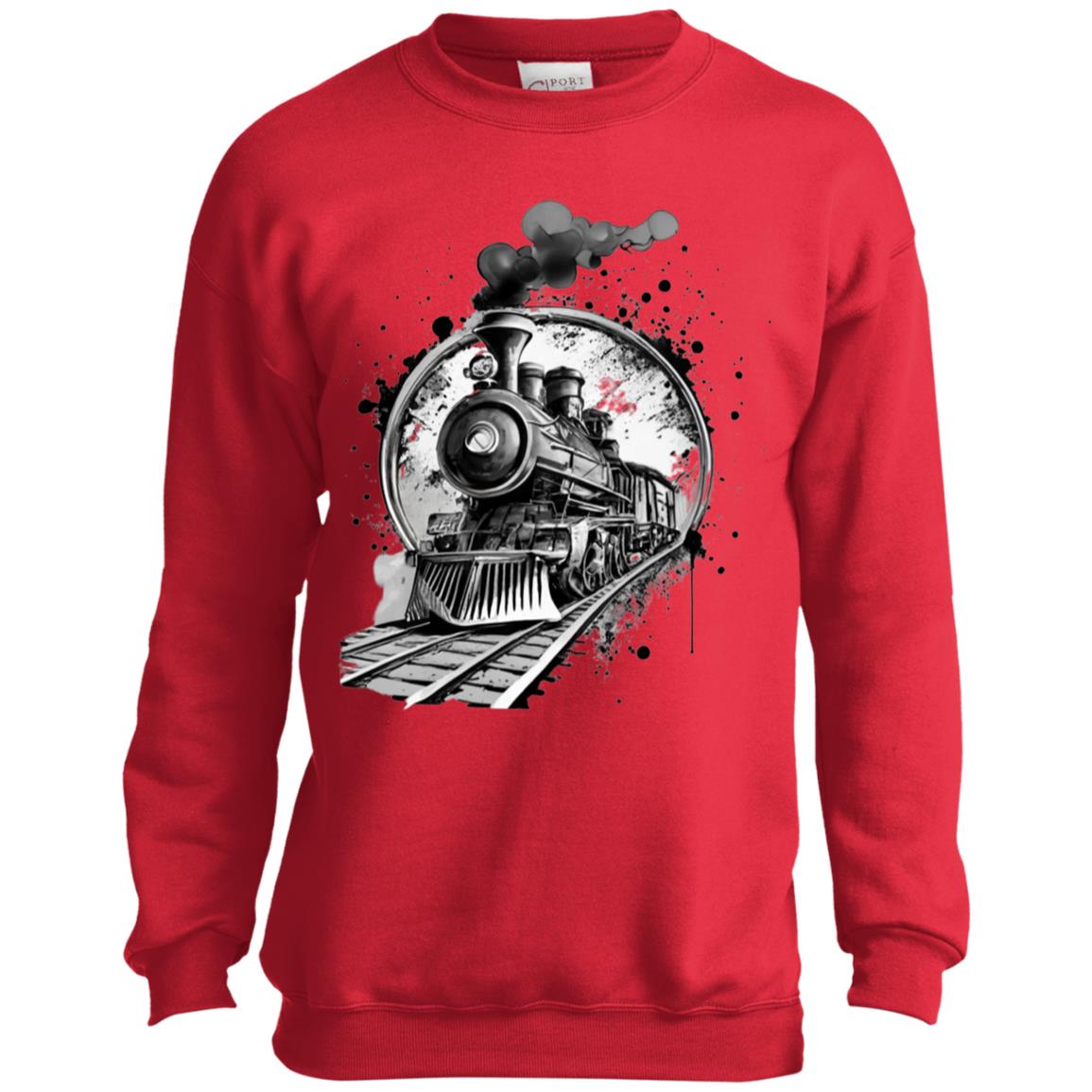 Steam Locomotive Youth Crewneck Sweatshirt