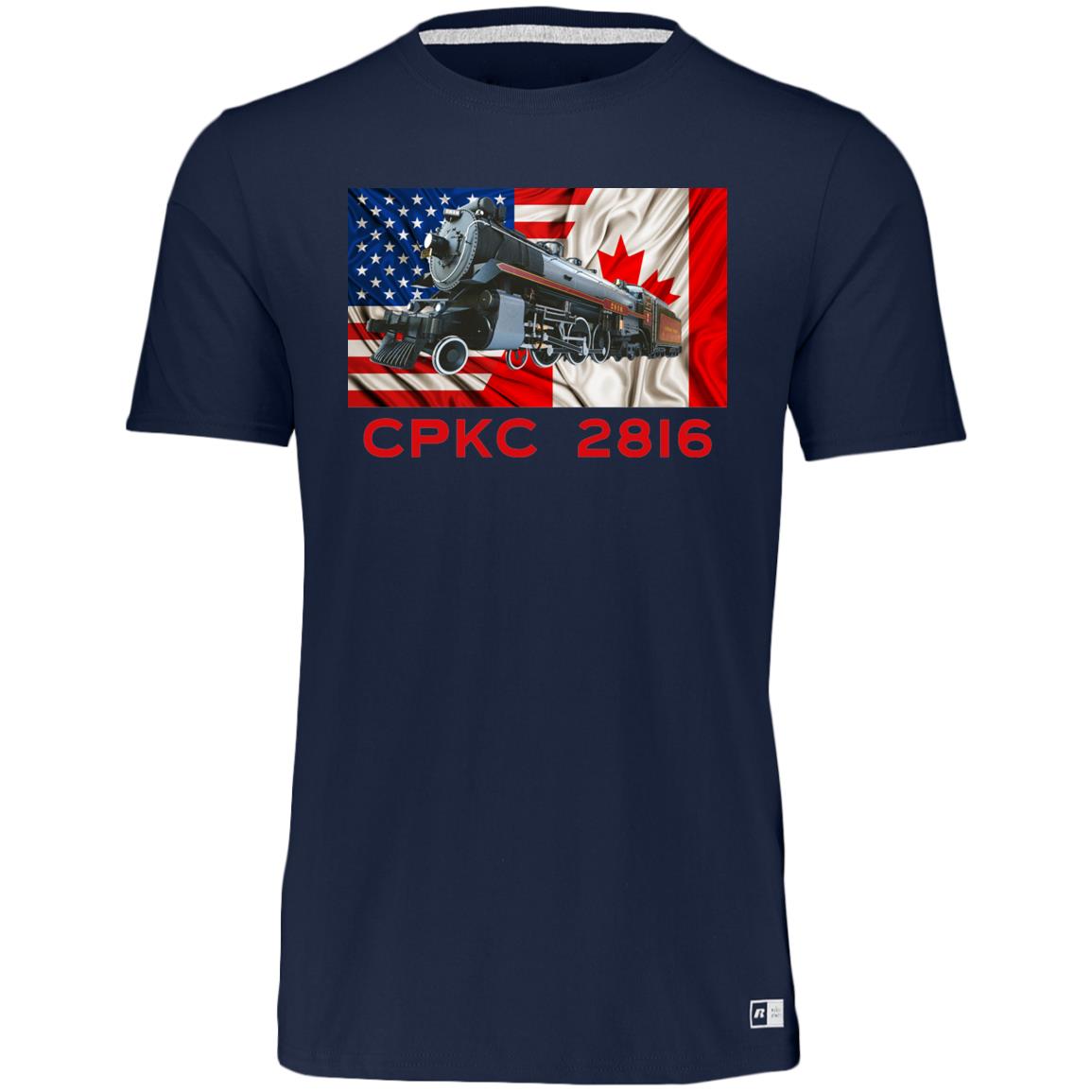 CPKC 2816 USA/Canada Flag Essential Dri-Power Tee