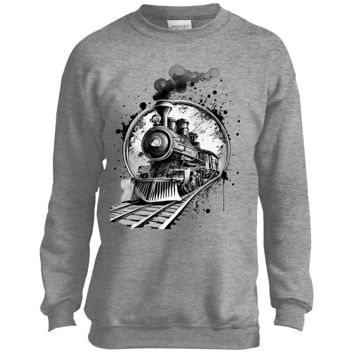 Steam Locomotive Youth Crewneck Sweatshirt