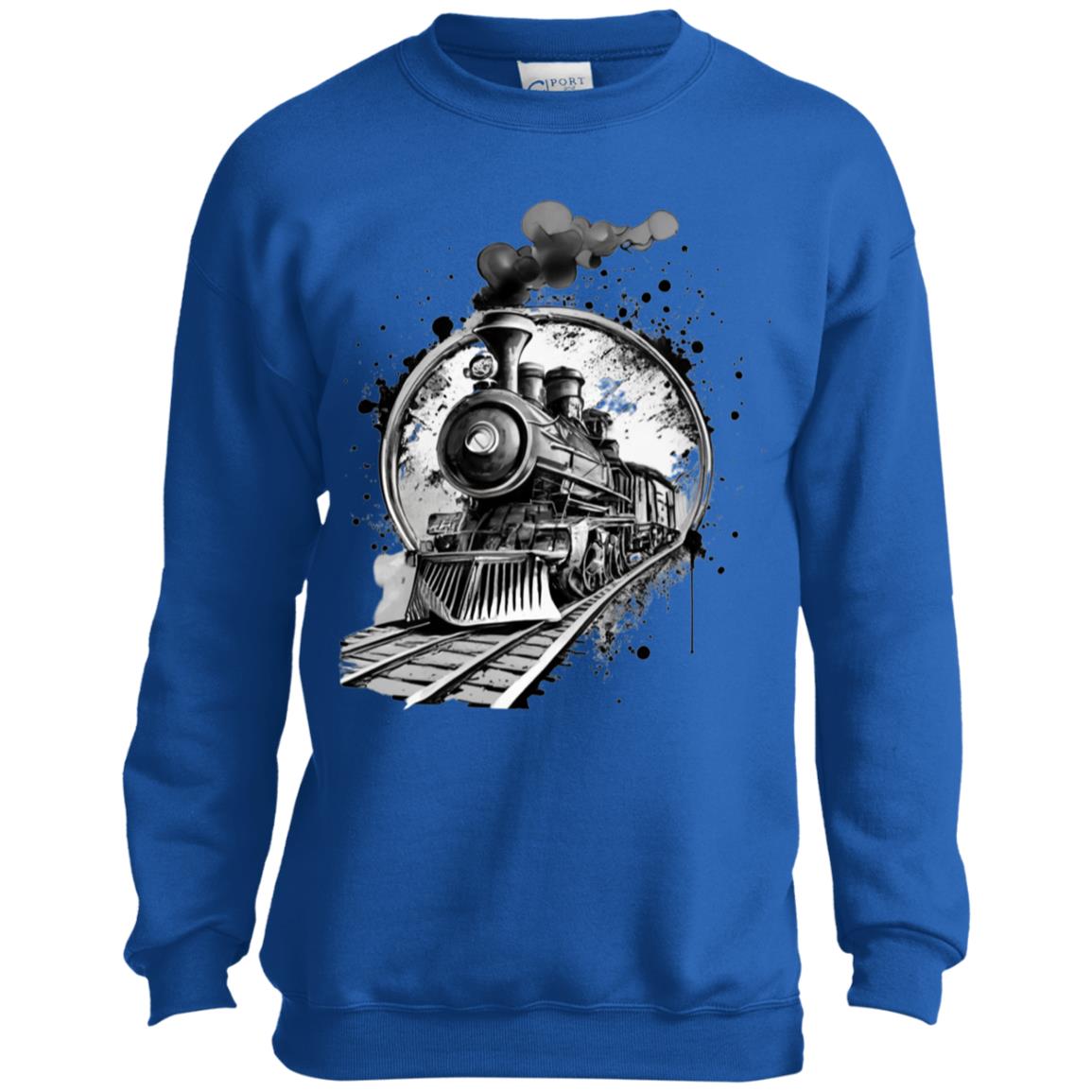 Steam Locomotive Youth Crewneck Sweatshirt
