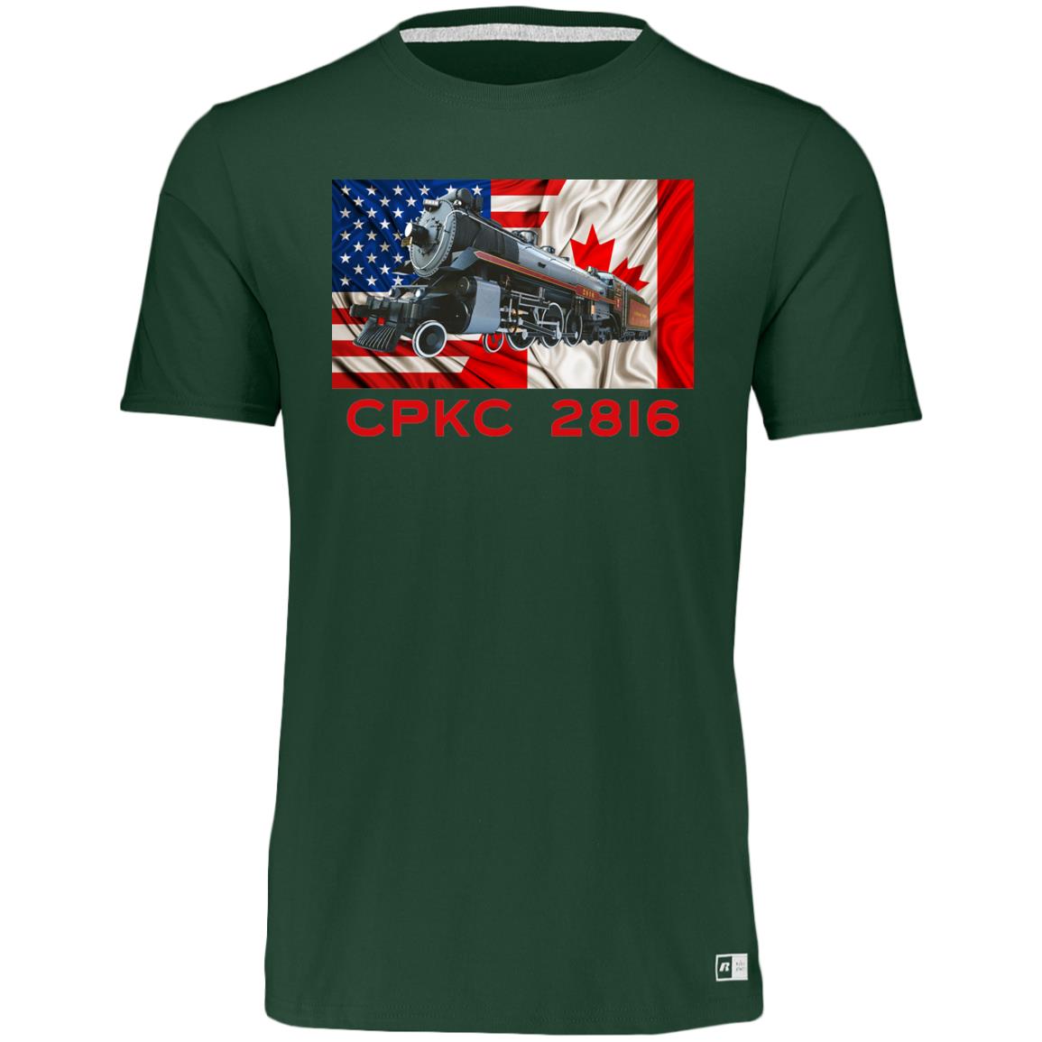 CPKC 2816 USA/Canada Flag Essential Dri-Power Tee