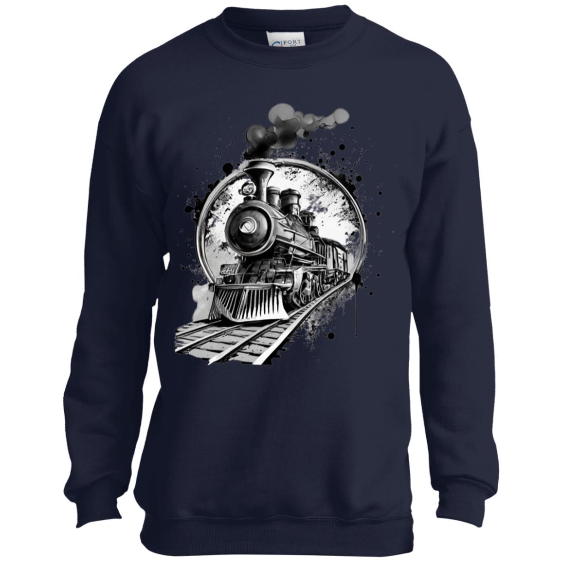 Steam Locomotive Youth Crewneck Sweatshirt