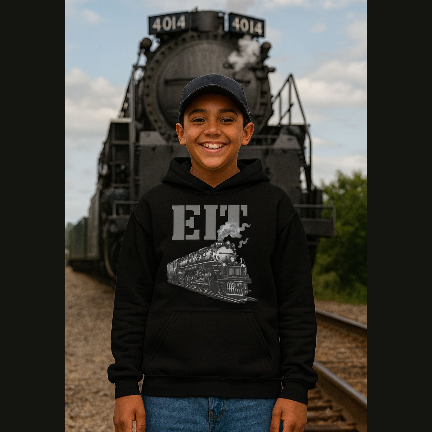 Engineer in Training (EIT) Steam Locomotive Youth Hoodie