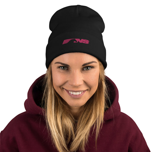 Pink NS Logo Embroidered Beanie