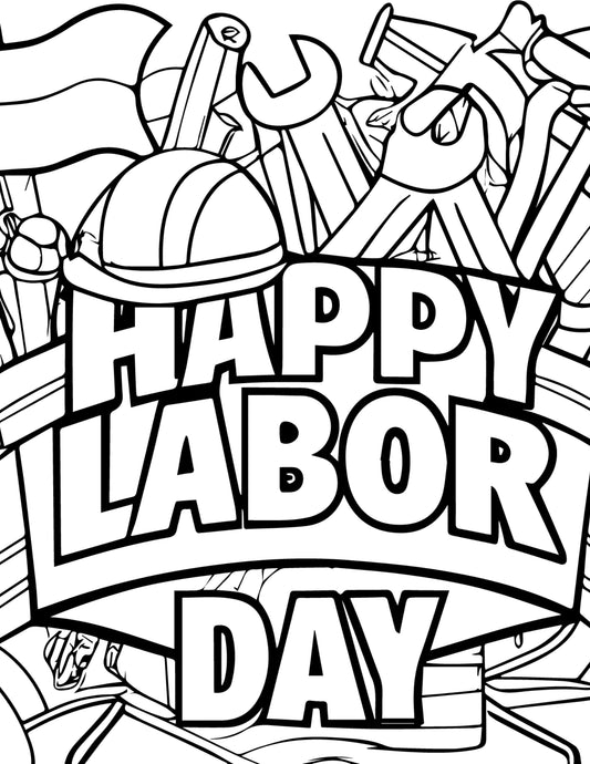 Labor Day Coloring Page Free Download