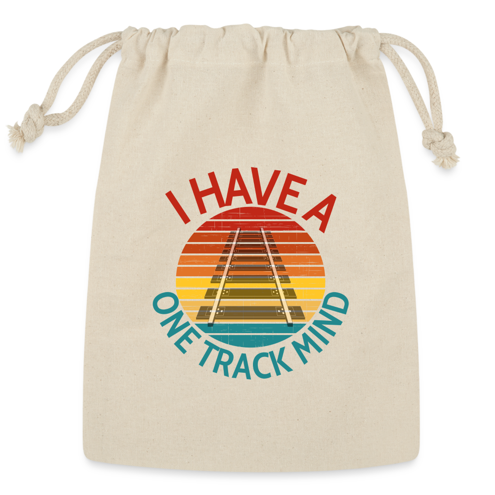 One Track Mind Reusable Gift Bag - Natural