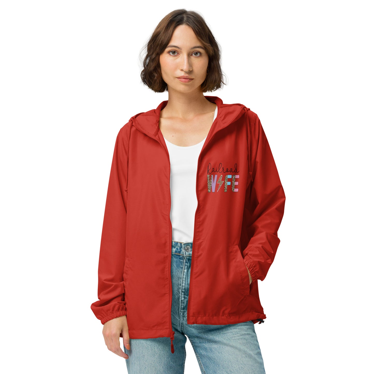 Railroad Wife lightweight zip up windbreaker
