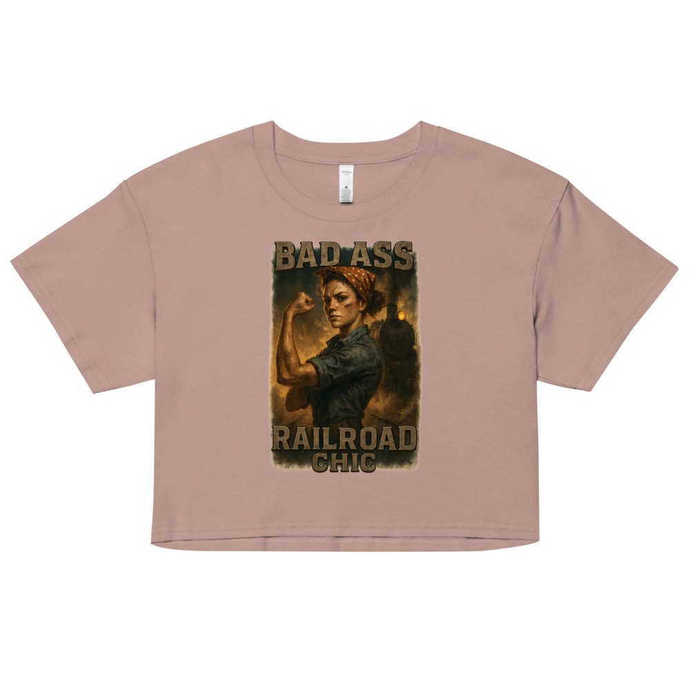 Bad Ass Railroad Chic Crop Top – Women of Steel Railroad Shirt