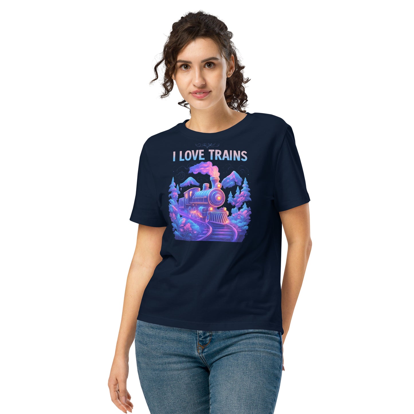 I Love Trains Women’s Organic T-Shirt | Stanley/Stella