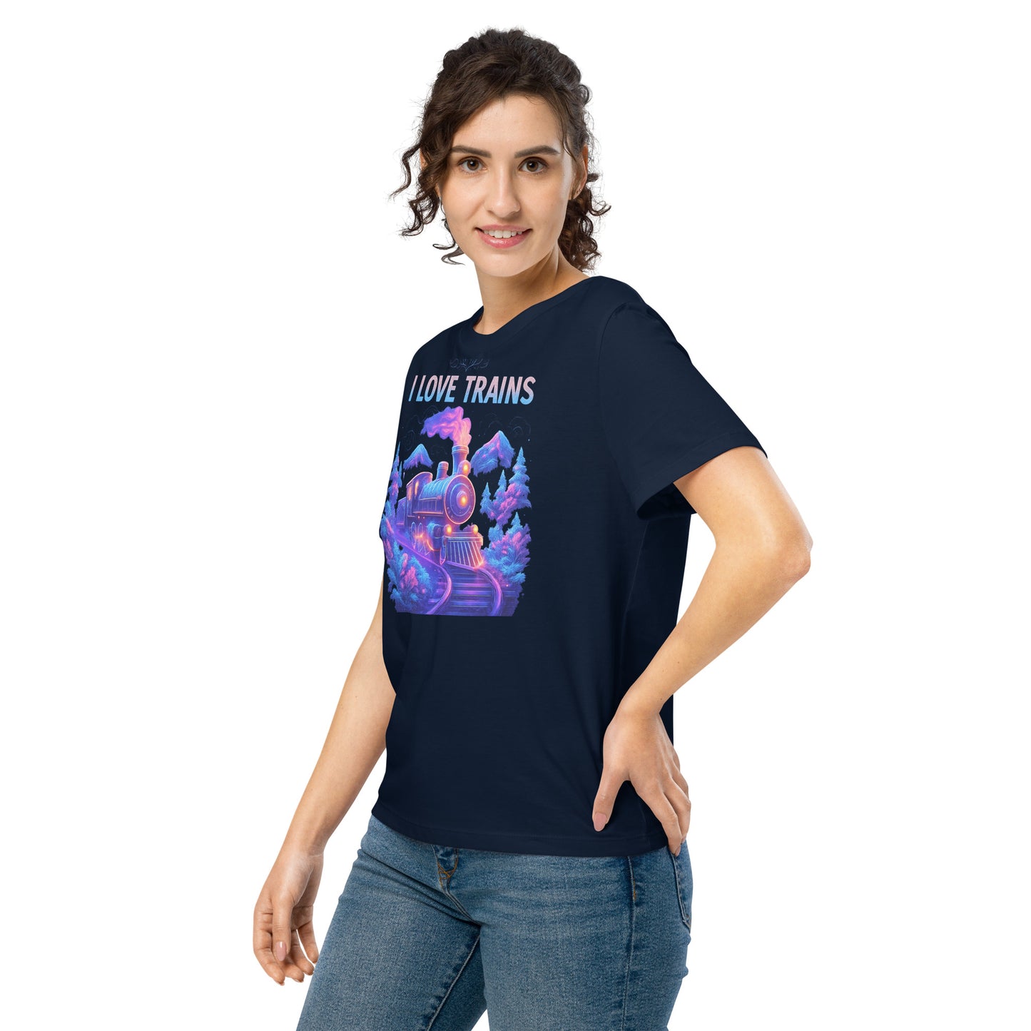 I Love Trains Women’s Organic T-Shirt | Stanley/Stella