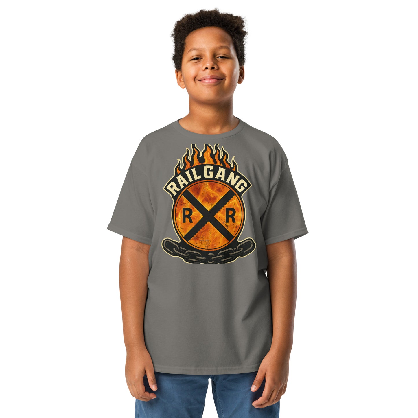 Rail Gang Youth Tee | Bold Train-Inspired Kids Graphic Shirt
