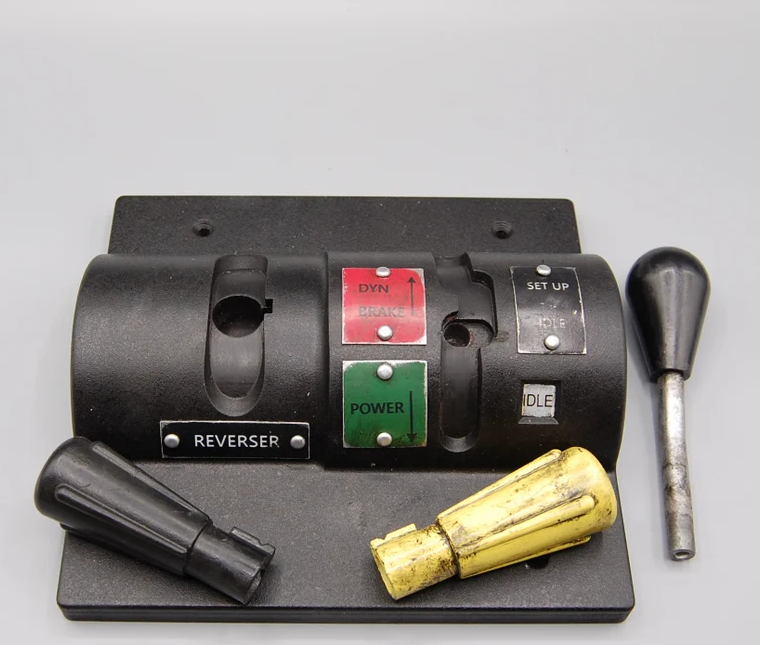 Locomotive Railroad Train Replica Controls Display - Reversers & Power Handle - Broken Knuckle Apparel