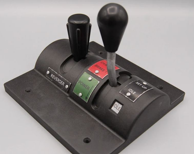 Locomotive Railroad Train Replica Controls Display - Reversers & Power Handle - Broken Knuckle Apparel