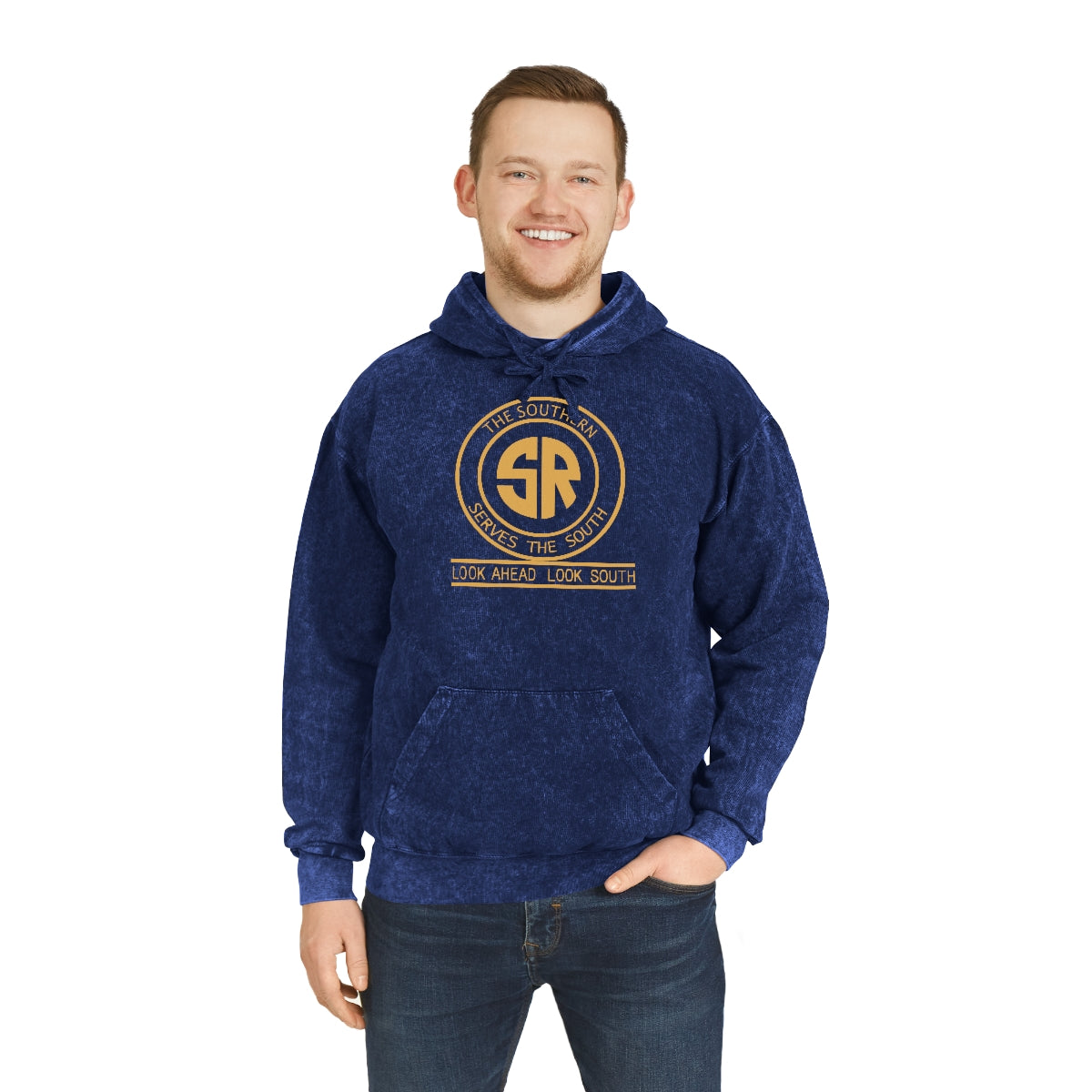 The Southern Serves the South Unisex Mineral Wash Hoodie - Broken Knuckle Apparel
