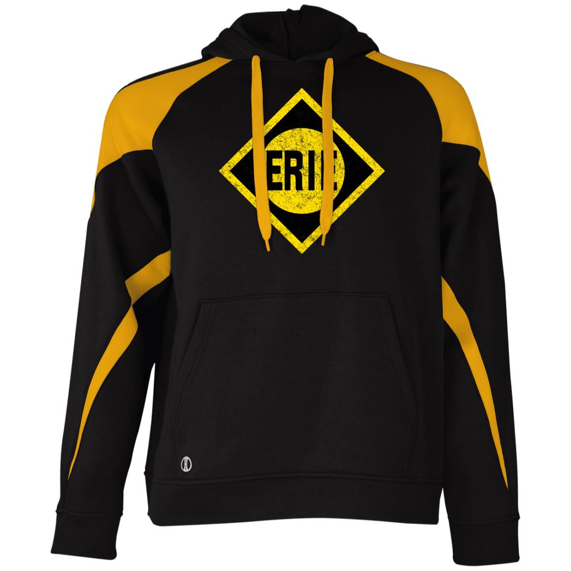 Erie Lackawanna Distressed Athletic Colorblock Fleece Hoodie - Broken Knuckle Apparel