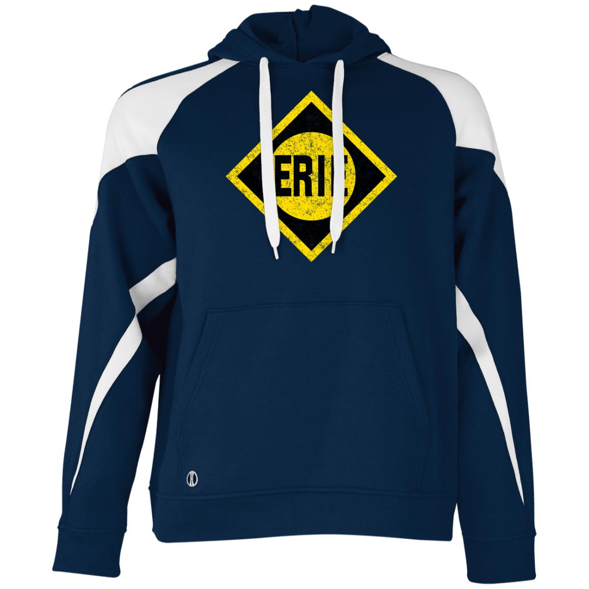 Erie Lackawanna Distressed Athletic Colorblock Fleece Hoodie - Broken Knuckle Apparel