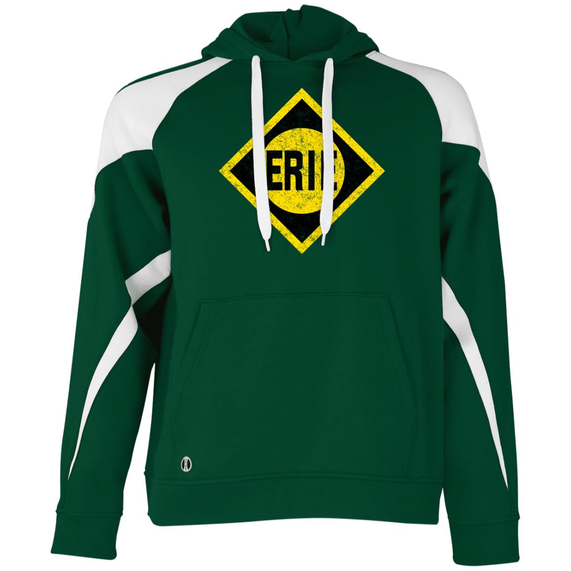 Erie Lackawanna Distressed Athletic Colorblock Fleece Hoodie - Broken Knuckle Apparel