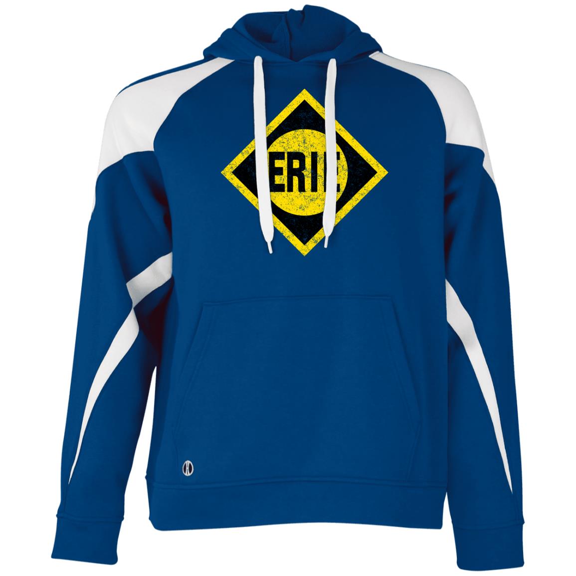 Erie Lackawanna Distressed Athletic Colorblock Fleece Hoodie - Broken Knuckle Apparel