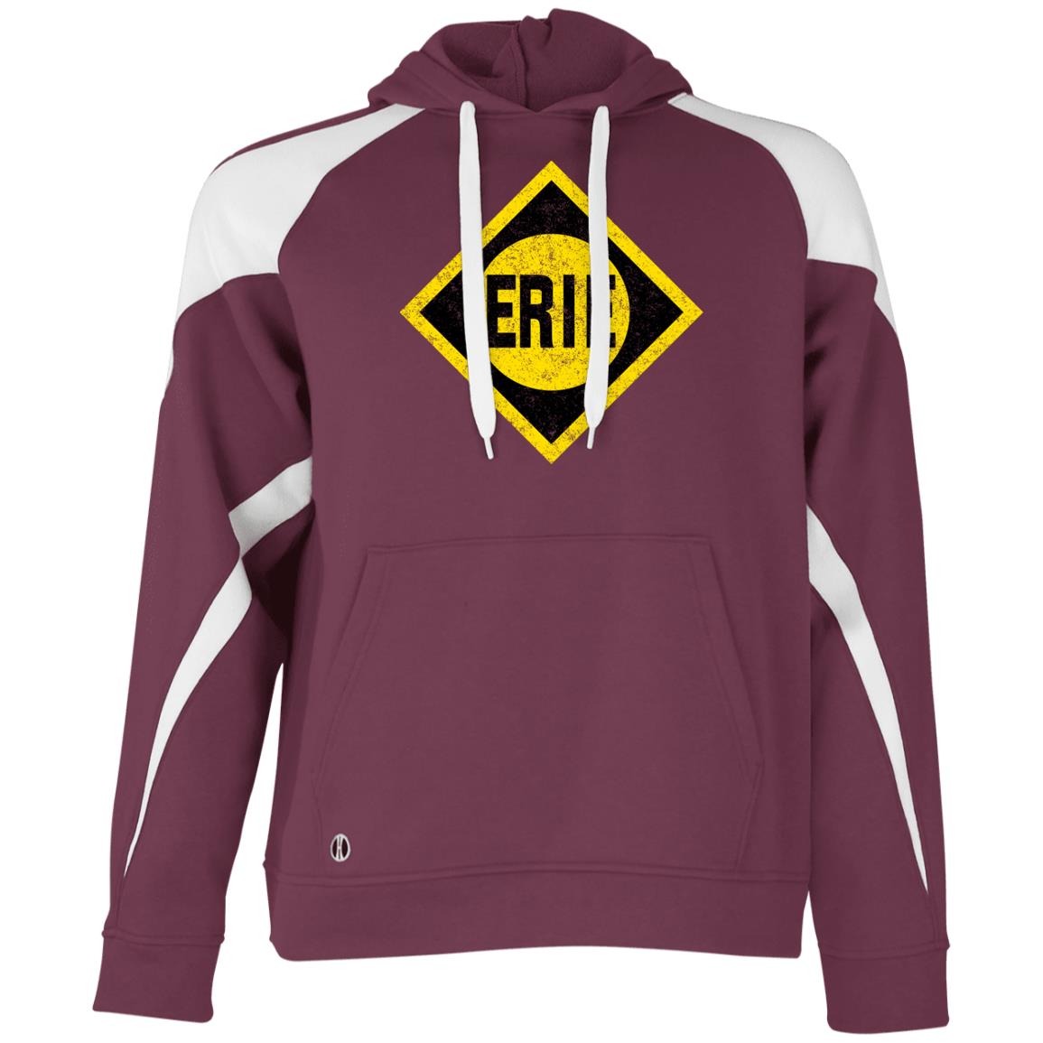 Erie Lackawanna Distressed Athletic Colorblock Fleece Hoodie - Broken Knuckle Apparel