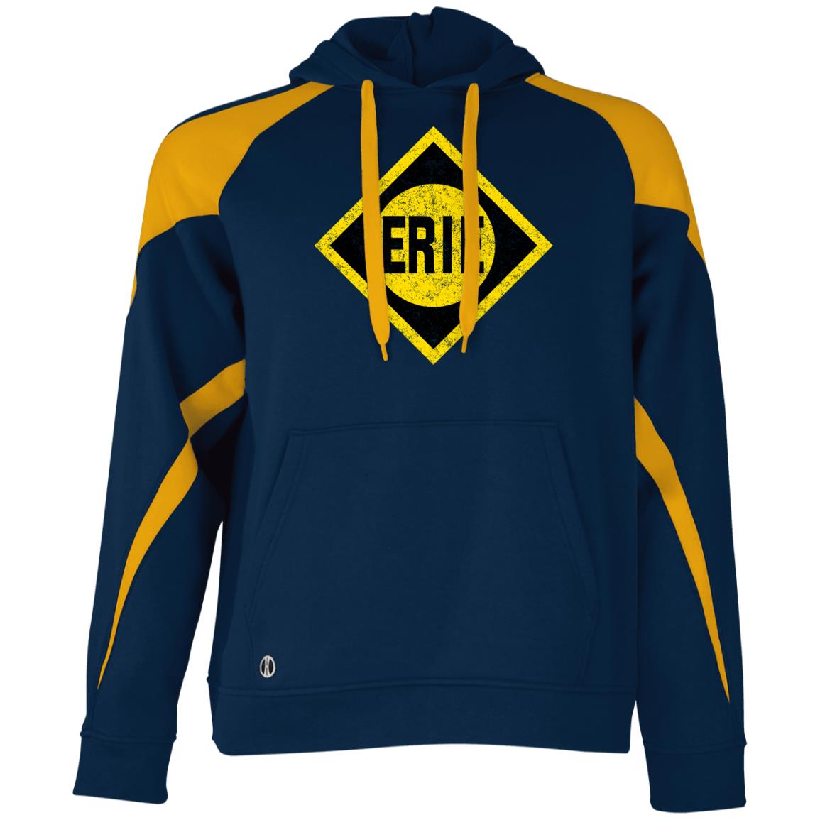 Erie Lackawanna Distressed Athletic Colorblock Fleece Hoodie - Broken Knuckle Apparel