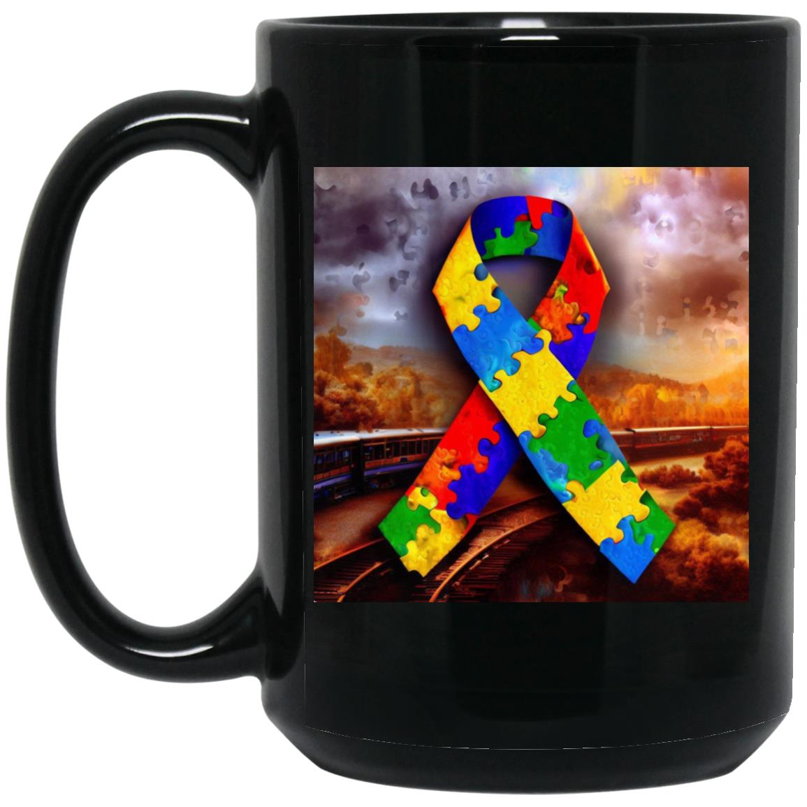 Autism Awareness 2023 15 oz. Black Mug