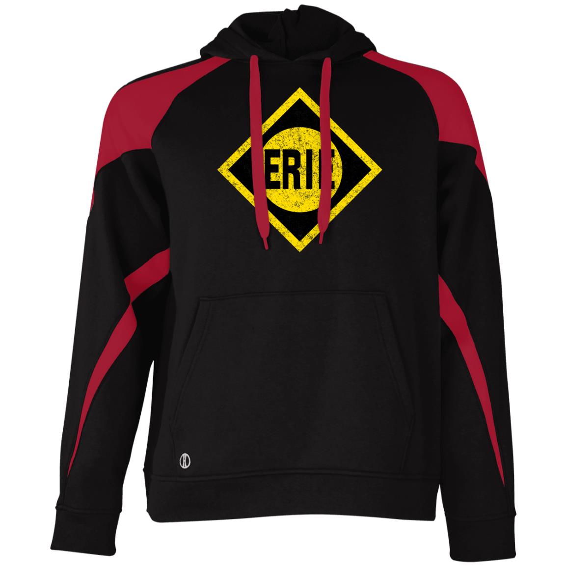 Erie Lackawanna Distressed Athletic Colorblock Fleece Hoodie - Broken Knuckle Apparel