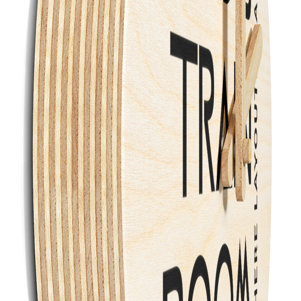 Dad's Train Room Wooden Wall Clock - Broken Knuckle Apparel