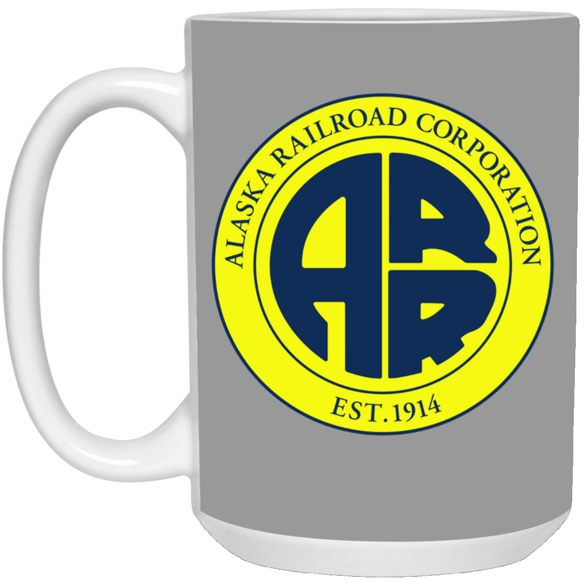 Alaska Railroad Logo 15 oz. Ceramic Mug - Broken Knuckle Apparel