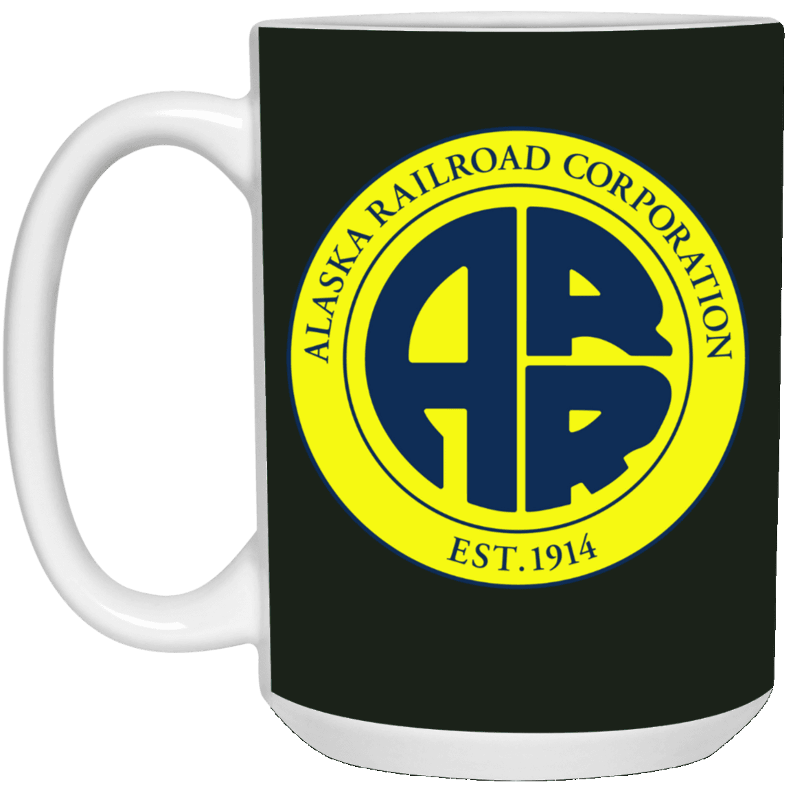 Alaska Railroad Logo 15 oz. Ceramic Mug - Broken Knuckle Apparel