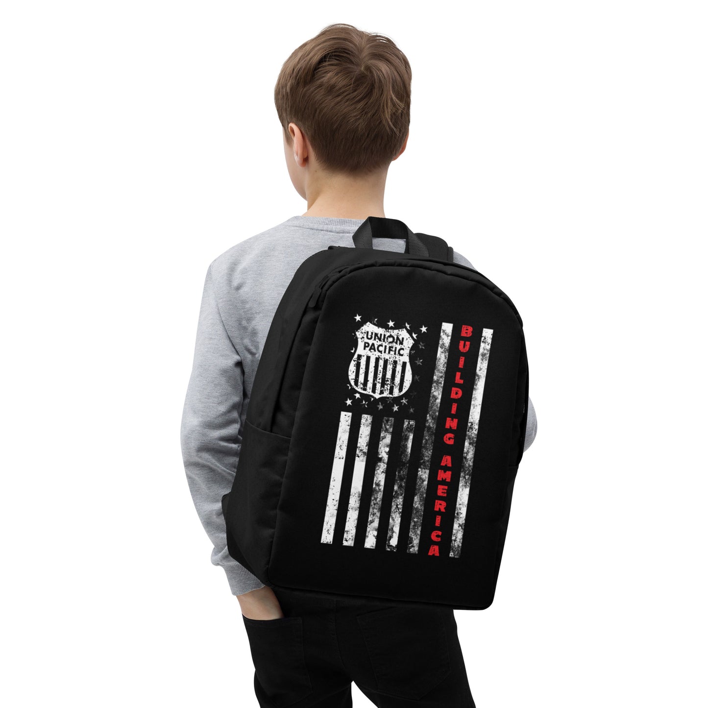 UPRR Building America Flag Minimalist Backpack - Broken Knuckle Apparel