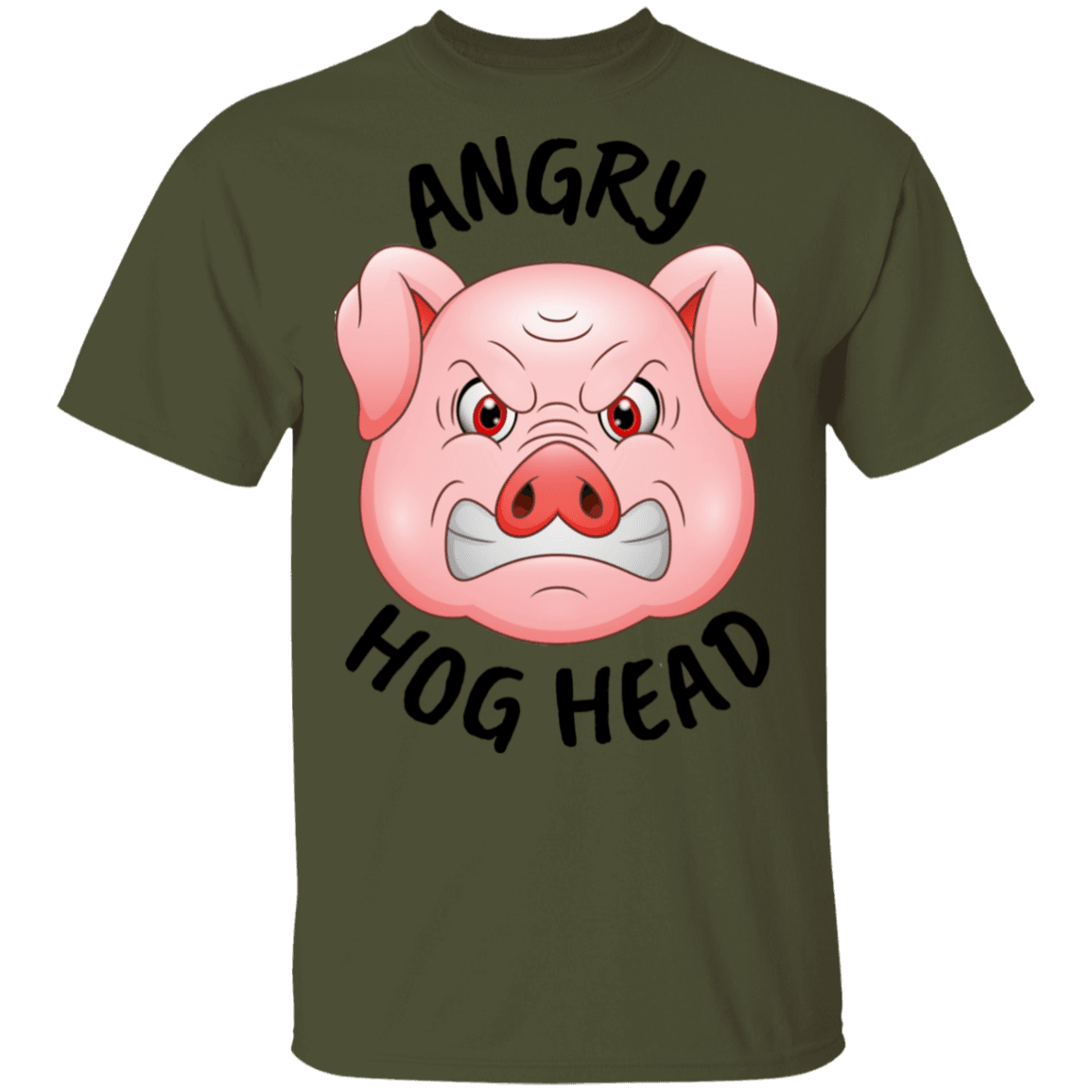 Angry Hog Head Men's Graphic T-Shirt - Broken Knuckle Apparel