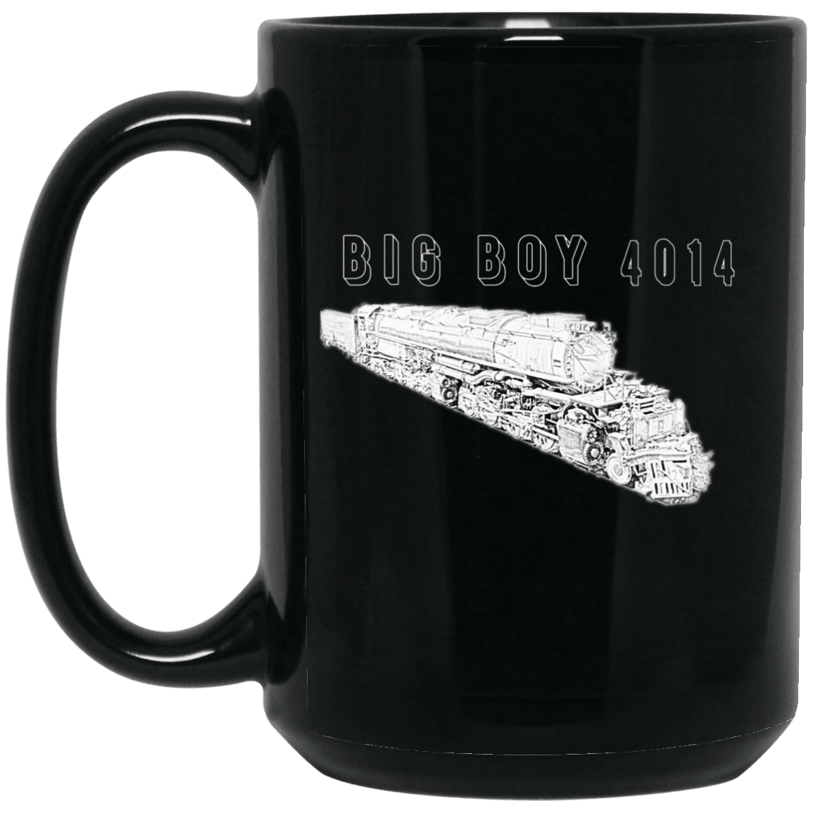 Big Boy 4014 Steam Locomotive 15 oz. Black Mug - Broken Knuckle Apparel