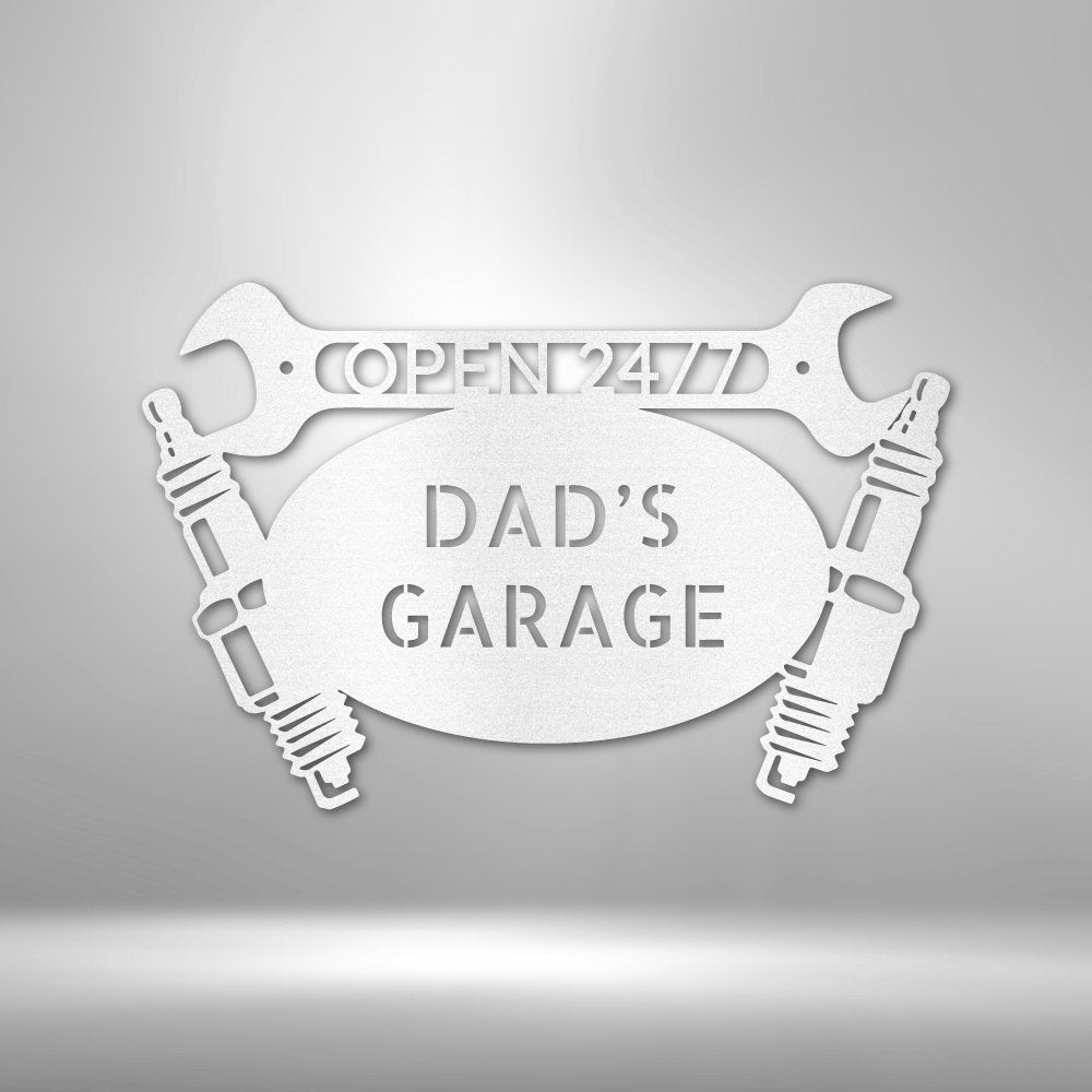 Car Garage Monogram - Personalized Steel Sign - Broken Knuckle Apparel
