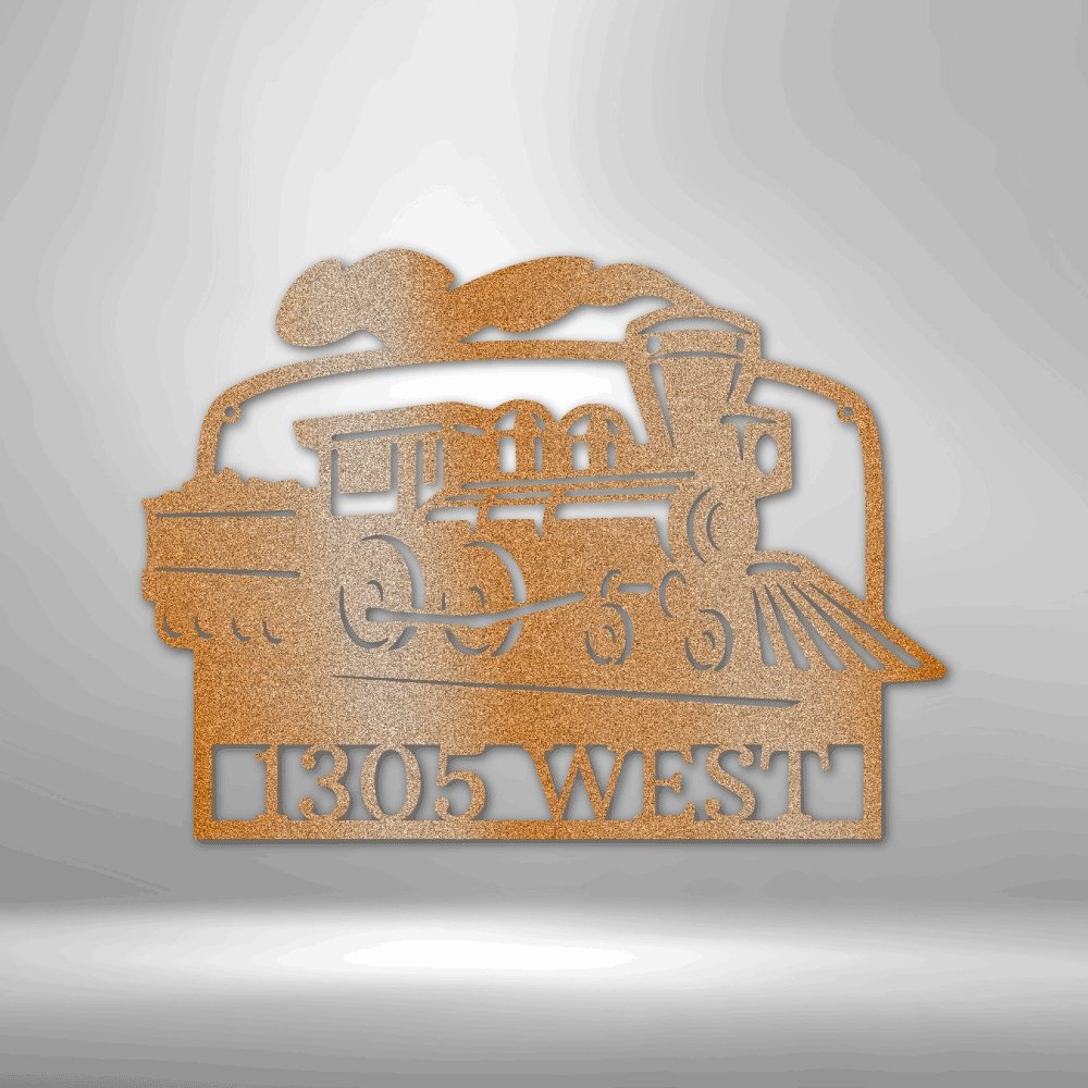 Coal Train Monogram - Custom Metal Sign - Broken Knuckle Apparel