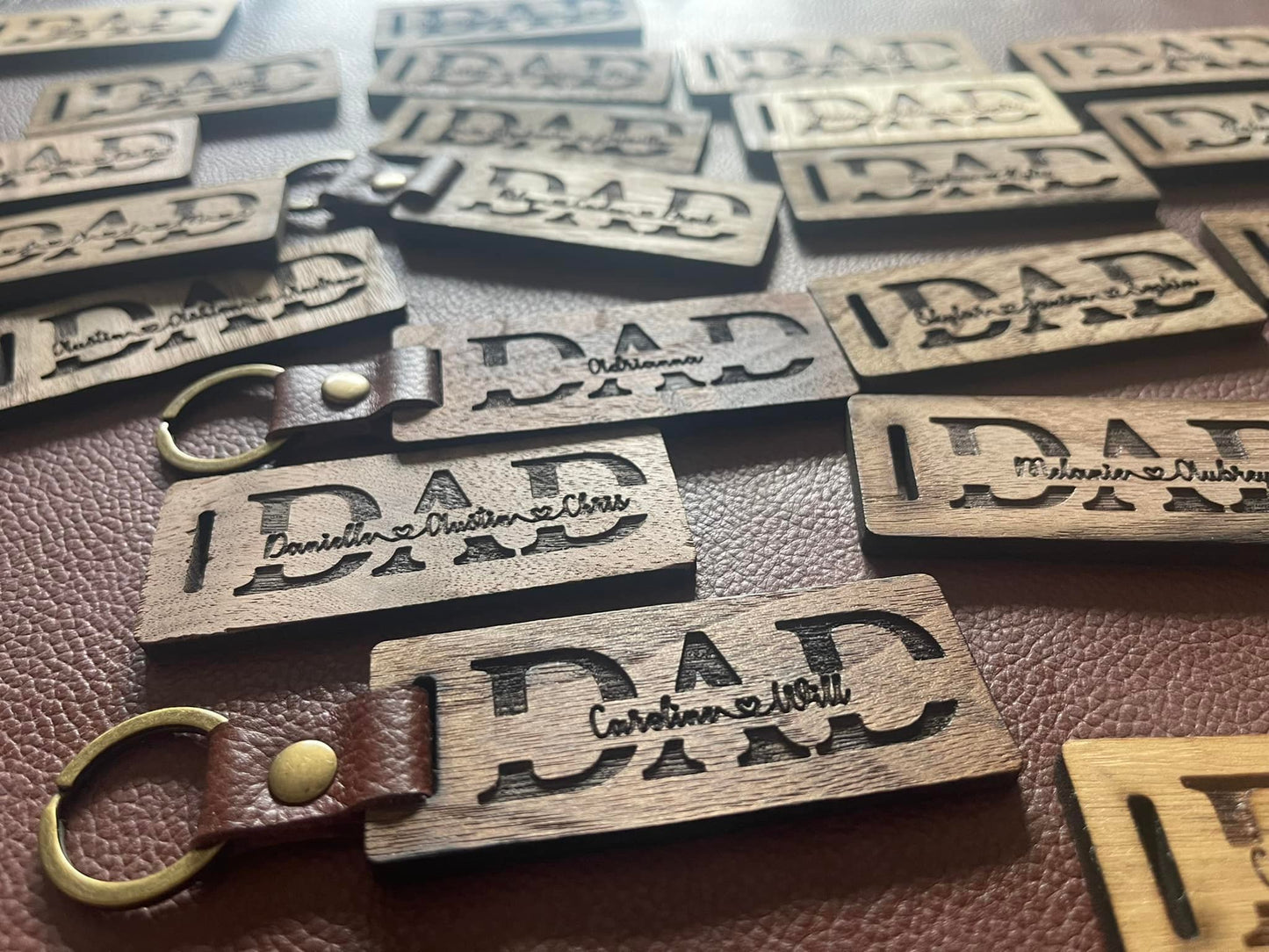 Split Name - Wooden Key Chain - Broken Knuckle Apparel