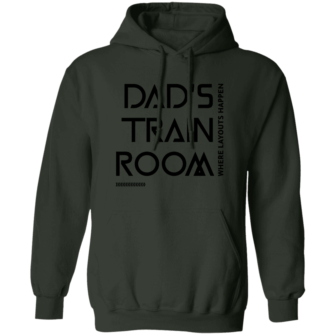 Dad's Train Room Where Layouts Happen Pullover Hoodie - Broken Knuckle Apparel