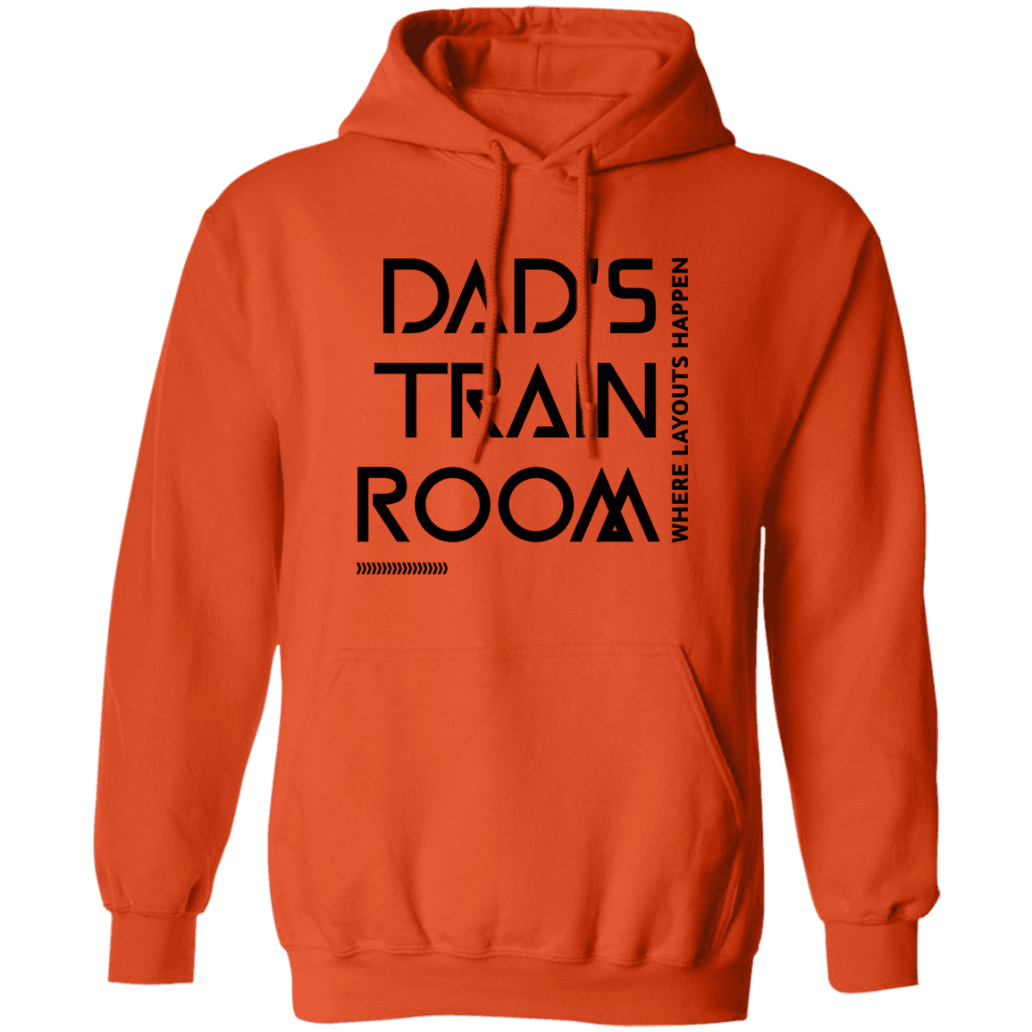Dad's Train Room Where Layouts Happen Pullover Hoodie - Broken Knuckle Apparel