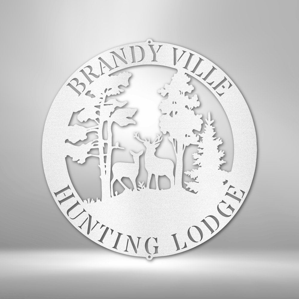 Deer Scene - Personalized Steel Sign - Broken Knuckle Apparel