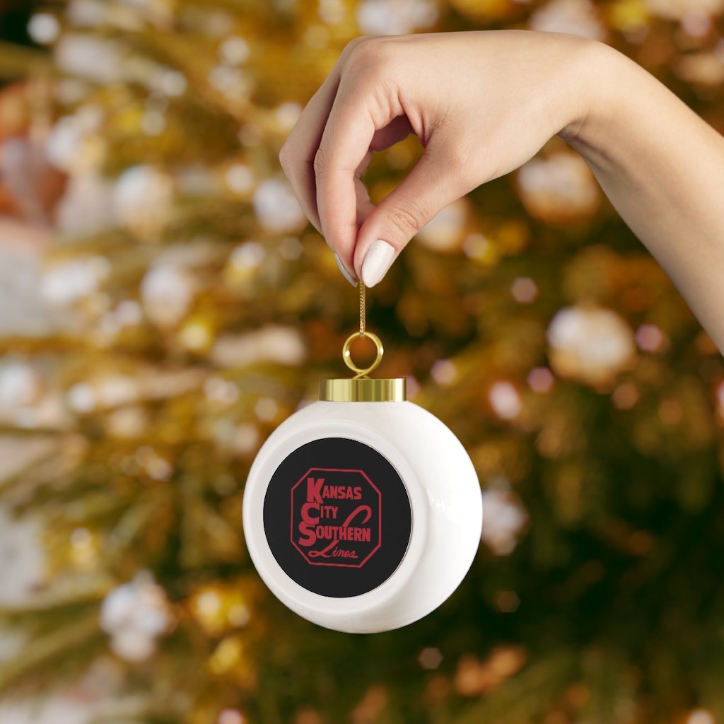 Kansas City Southern Railway Christmas Ball Ornament - Broken Knuckle Apparel