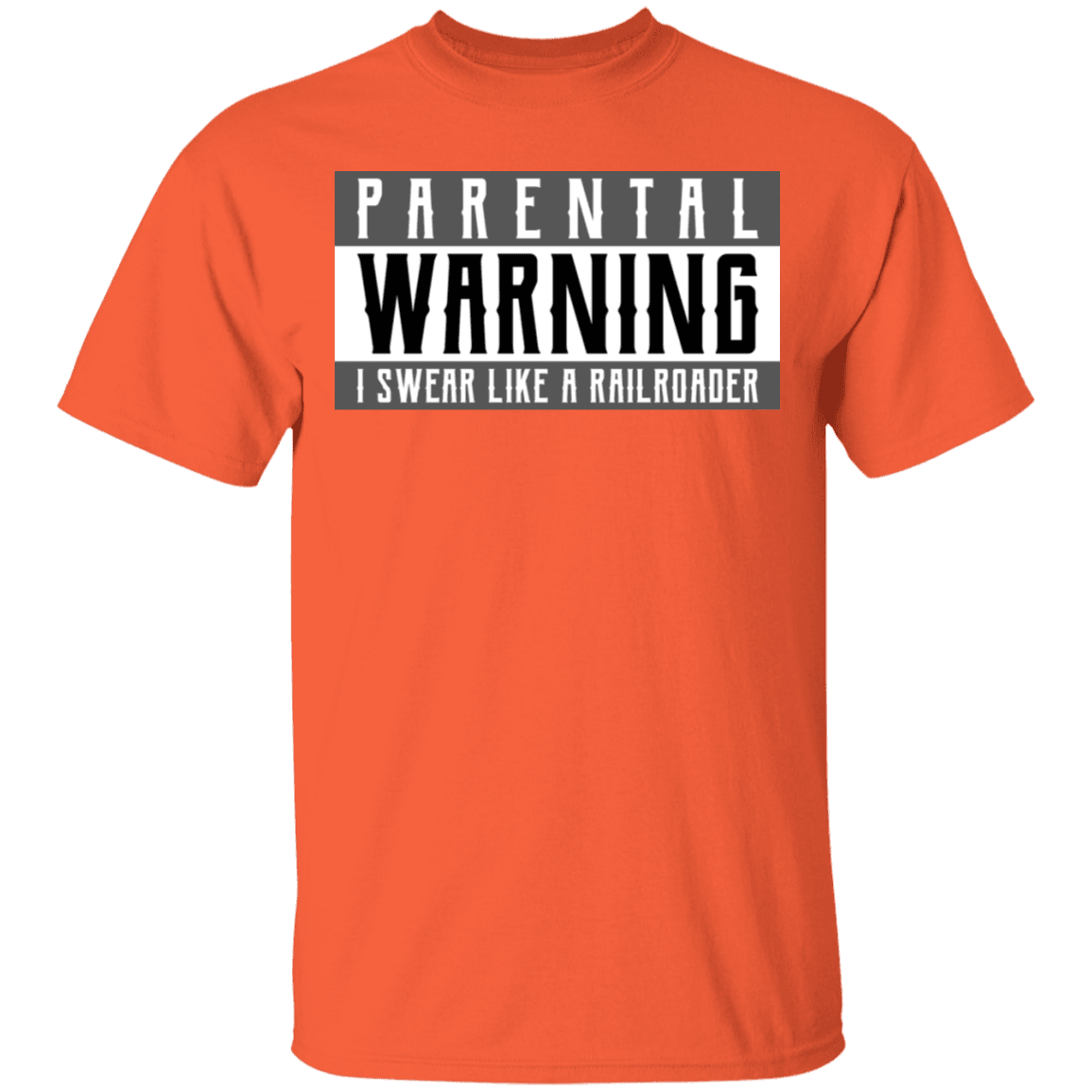 Parental Warning I Swear Like a Railroader Men's Graphic T-Shirt - Broken Knuckle Apparel