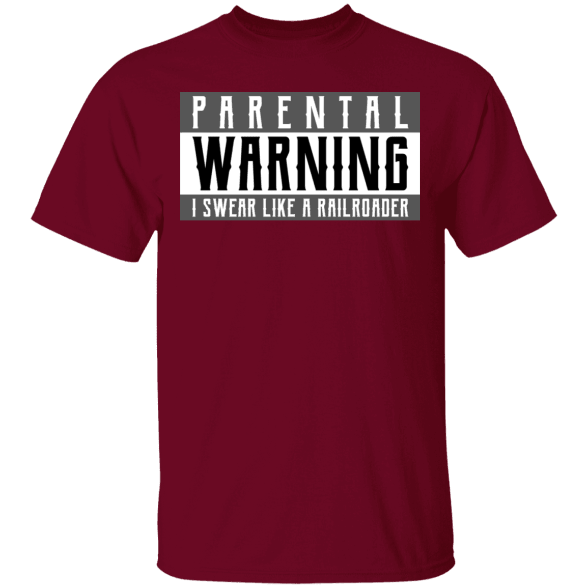 Parental Warning I Swear Like a Railroader Men's Graphic T-Shirt - Broken Knuckle Apparel