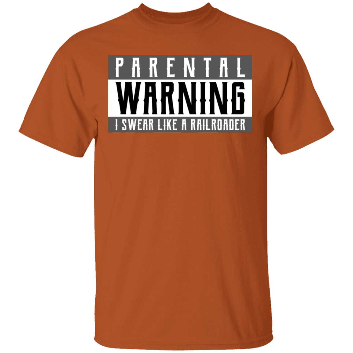 Parental Warning I Swear Like a Railroader Men's Graphic T-Shirt - Broken Knuckle Apparel