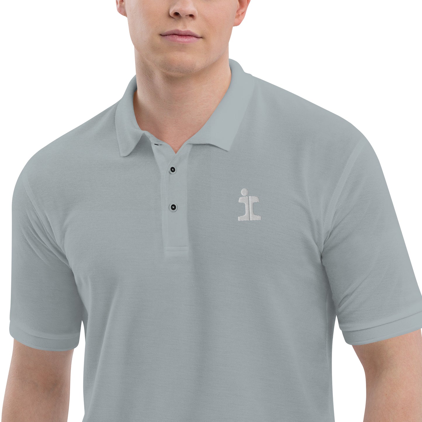 Illinois Central "Split Rail" Logo Men's Premium Polo - Broken Knuckle Apparel