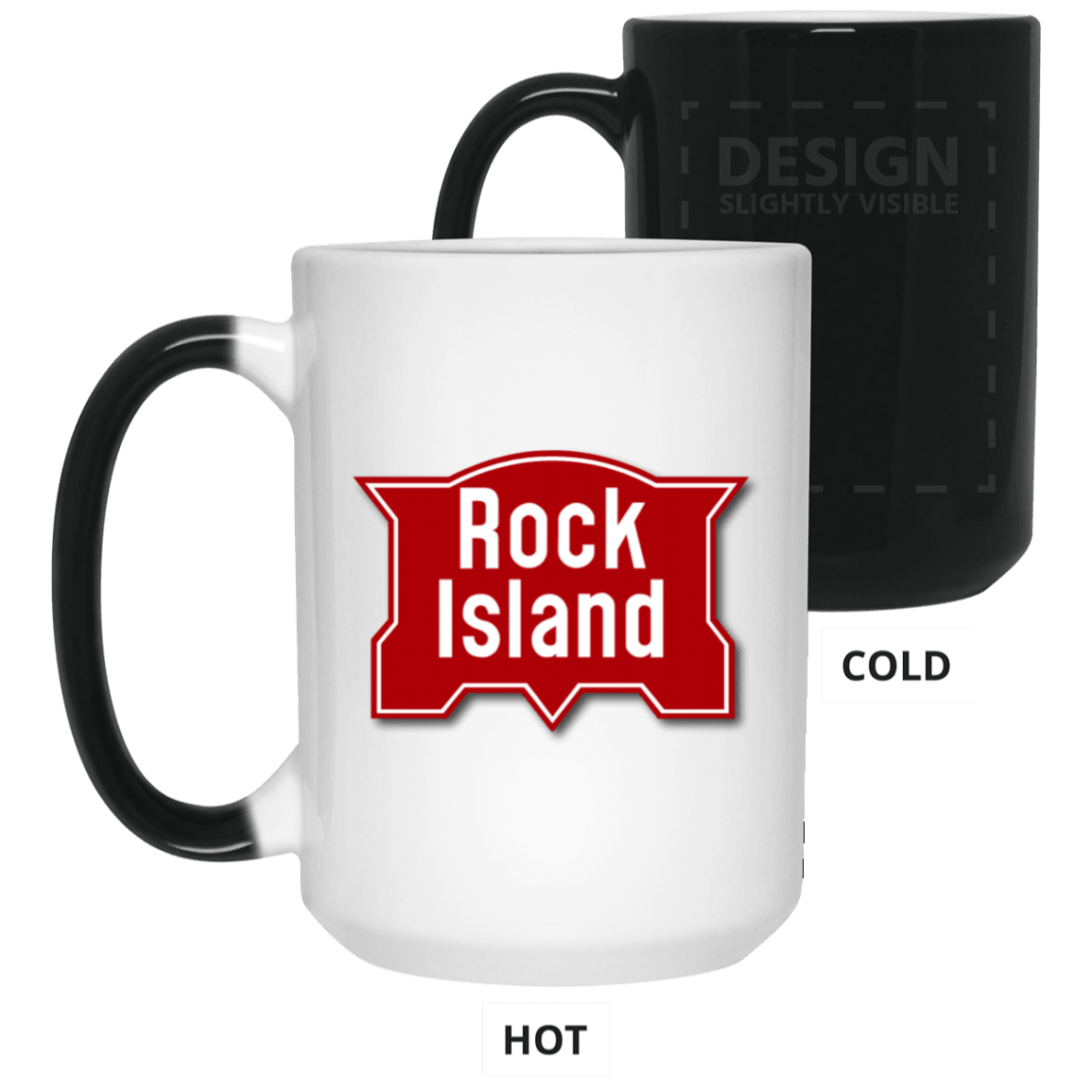 Rock Island Railroad Logo Color Changing 15 oz. Ceramic Mug - Broken Knuckle Apparel