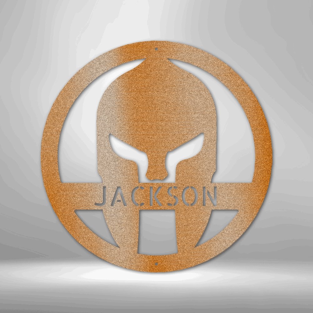 Spartan Helmet - Steel Sign - Broken Knuckle Apparel