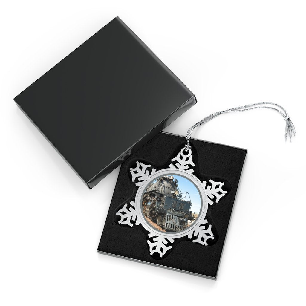 Union Pacific Big Boy 4014 Pewter Snowflake Ornament - Broken Knuckle Apparel