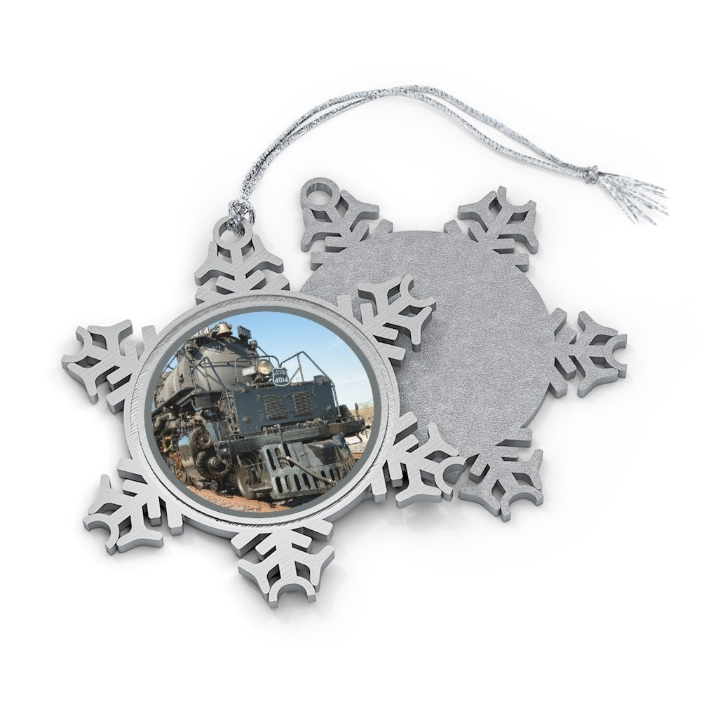 Union Pacific Big Boy 4014 Pewter Snowflake Ornament - Broken Knuckle Apparel